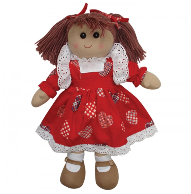 red rag doll perfect for childrem